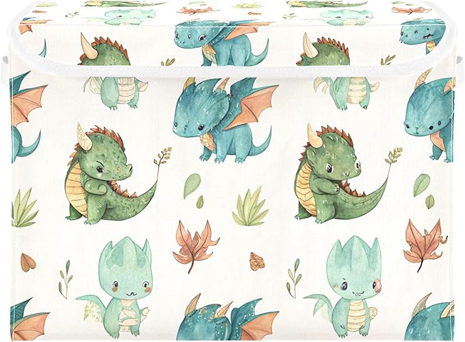xigua Dragon Watercolor Storage Bins by LLCxigua