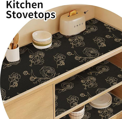 Shelf Liners for Kitchen Cabinets 23.6in x 20FT Non Adhesive Drawer Liner Black - Image 8