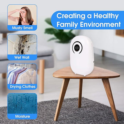 Dehumidifier for Home with LCD Display 37oz Small Ultra Quiet Portable - Image 4