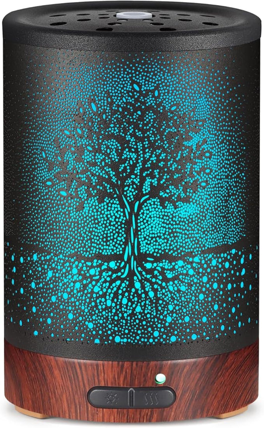Essential Oil Diffuser- Aromatherapy Diffuser with7 Colors Light and Auto-Off by mocosa