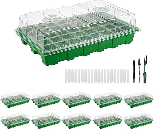 Gardzen 10 Pack 40 Cell BPA Free Seed Starter Tray Kit by Gardzen
