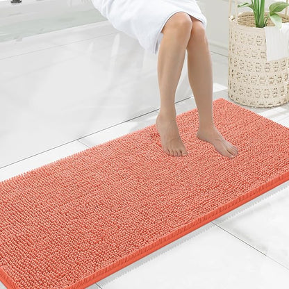 Smiry Luxury Chenille Bathroom Rugs 59x20, Extra Soft and Absorbent Shaggy Bath by Smiry