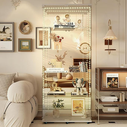 Yoluckea 5-Tier Glass Display Cabinet by Yoluckea