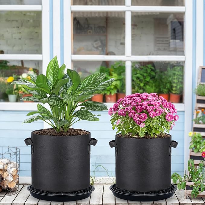 4 Pack 16.5'' Self-Watering Fabric Pot Base - Image 6