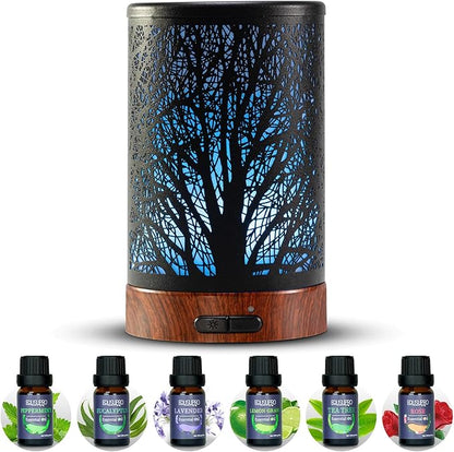 Oil Diffuser with Essential Oils Set – Aromatherapy Diffuser 150ml with 6 by EQUSUPRO