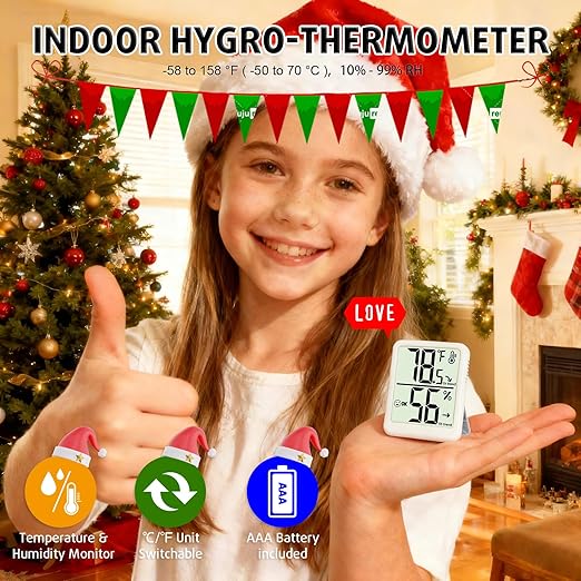 Room Thermometer Indoor Hygrometer Humidity Meter Gauge Digital Temperature and - Image 2