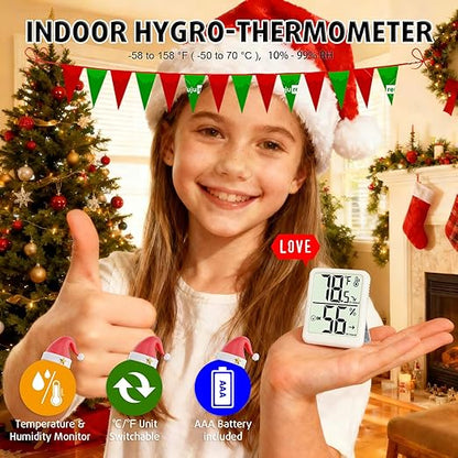 Room Thermometer Indoor Hygrometer Humidity Meter Gauge Digital Temperature and - Image 2