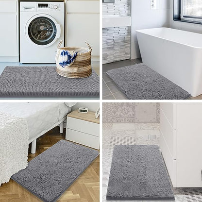 Smiry Luxury Chenille Bathroom Rugs 70x24, Extra Soft and Absorbent Shaggy Bath - Image 9