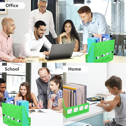 SAYEEC Magazine File Holder, Plastic Desk Organizer File Folder Holder - Image 6