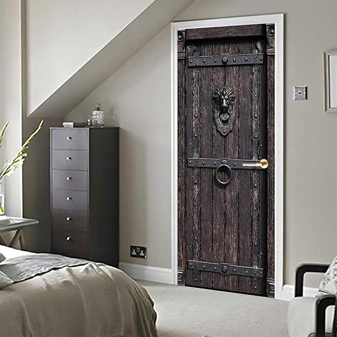 3D Door Decals Stickers Peel Stick Wall Murals Vinyl Wallpaper Self-Adhesive - Image 6