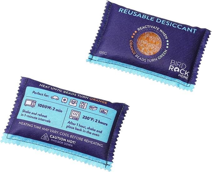 BIRDROCK HOME Reusable Desiccant Pack 100g – Silica Gel Moisture Absorber & - Image 9