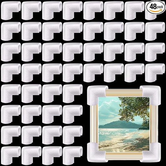 48 Pcs Foam Corner Protectors for Shipping, L-Shaped Edge Guards for TV Moving by Pwbarwq