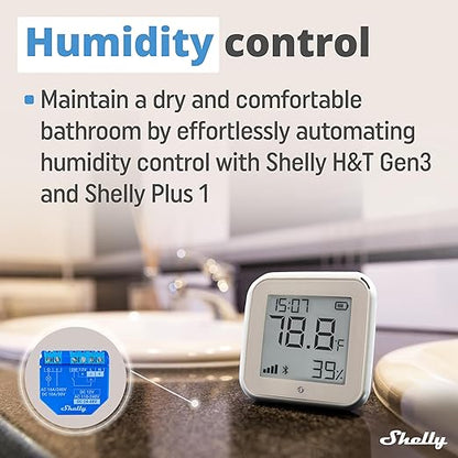 Shelly H&T Gen3 Ivory | Wi-Fi and Bluetooth Smart Temperature & Humidity Sensor - Image 3