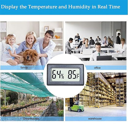 Reptile Thermometer Hygrometer Meter Indoor Temperature Gauge Fahrenheit ℉ Mini - Image 5
