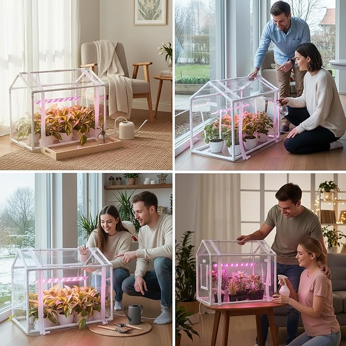 Meonum Mini Greenhouse for Indoor Outdoor, Portable Green House - Image 3