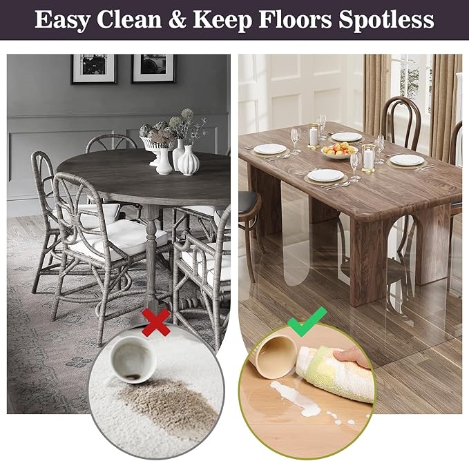 8'×12' Crystal Transparent Floor Mat - Image 2