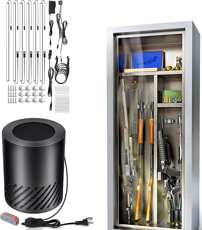 Gun Safe Dehumidifier Electric +6 * 12inch+4 * 12inch Light Bars Door Activated by Martronic