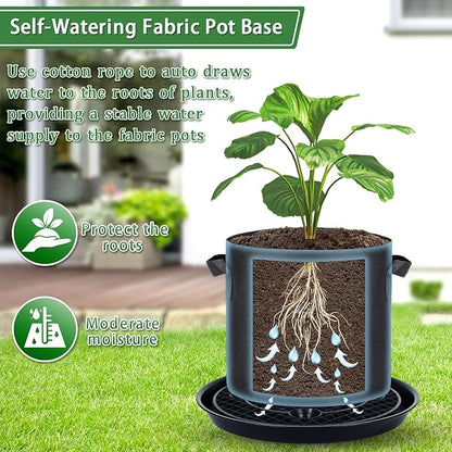 4 Pack 14'' Self-Watering Fabric Pot Base - Image 3