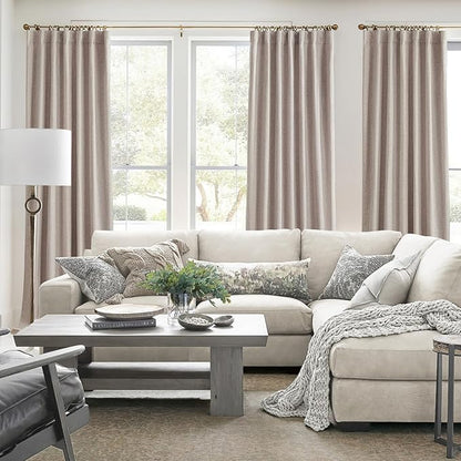 Faux Linen Curtains 120 Inches Long - Image 7