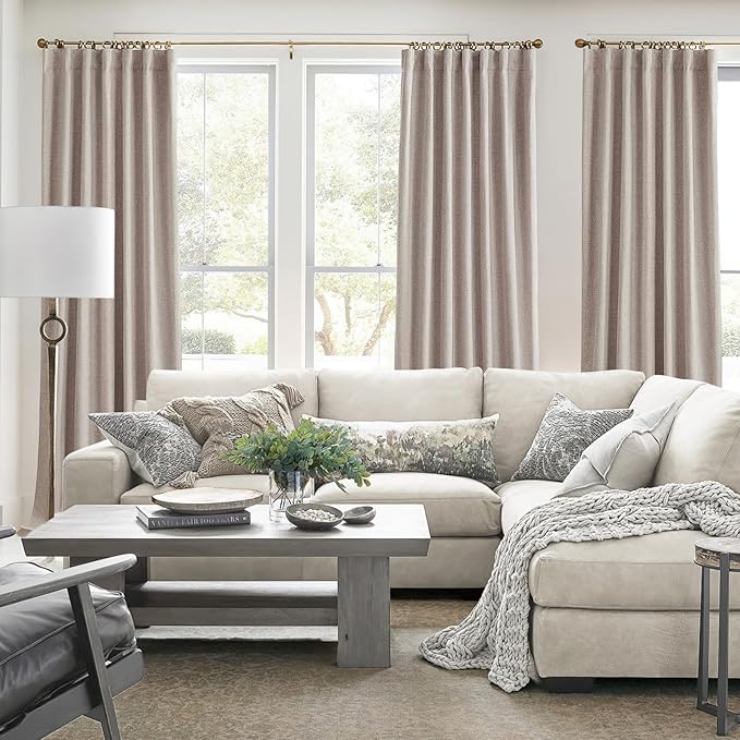 Dining Room Long Curtains 112 Inches Set of 2, Custom 100 Inch WideLinen Living - Image 5