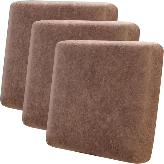 Fuloon Stretch Seat Cushion Covers, Suede Leather Look Sofa Slipcovers Couch by Fuloon