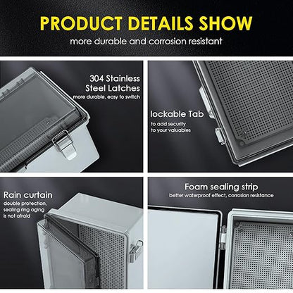 Waterproof Electrical Junction Box, IP67 Plastic Weatherproof Electrical - Image 4