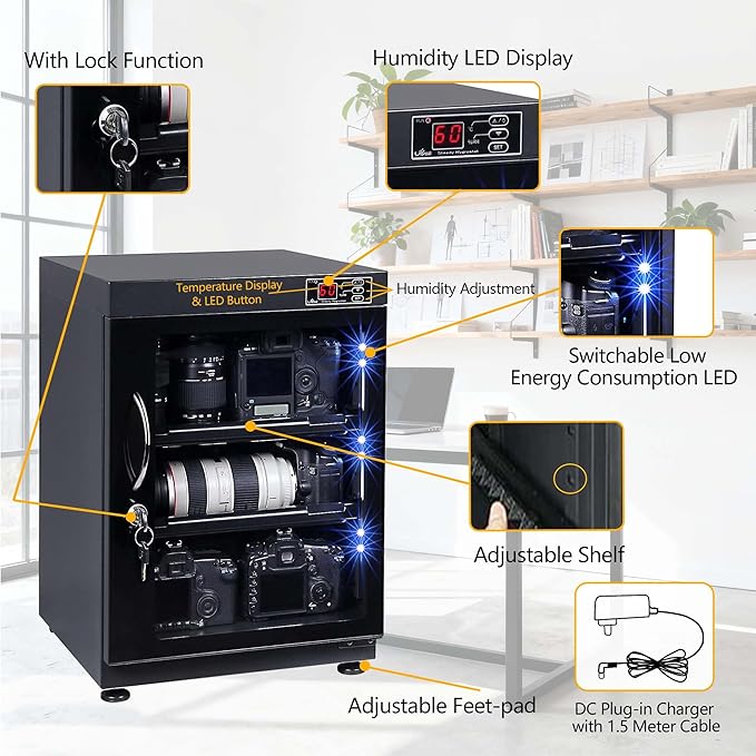 T.A.P 38L Automatic Numerical LED Control Dry Cabinet Box Storage - Image 6