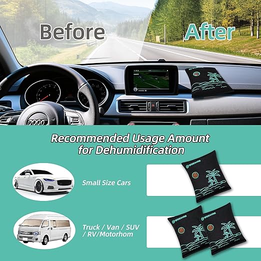 500g x 2pcs Rechargeable Desiccant Packs, Reusable Car Dehumidifier, Microwave - Image 5