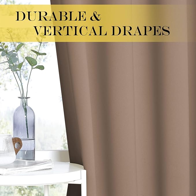 NICETOWN Blackout Curtains 72 inches Long, Grommet Privacy Window Treatment - Image 4