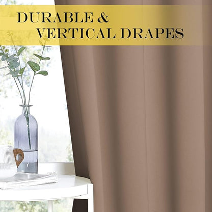 NICETOWN Blackout Curtains 72 inches Long, Grommet Privacy Window Treatment - Image 4