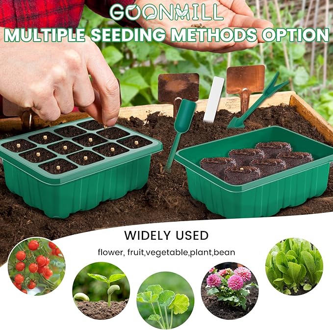 Seed Starter Tray with Grow Light, 5 Packs Plant Starter Tray Seedling Starter - Image 4