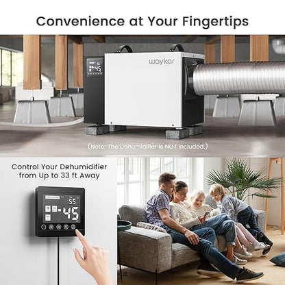 Waykar Remote Control for AFW Series Dehumidifiers – Digital Humidity & - Image 3