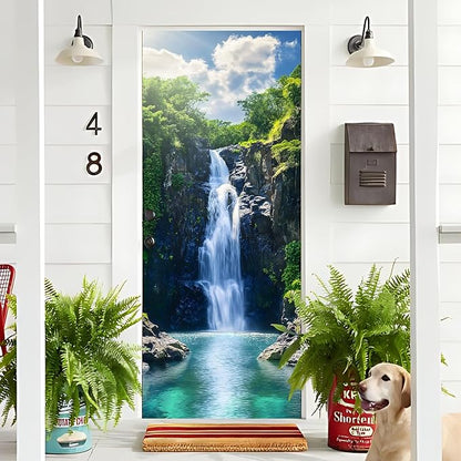 3D Door Stickers, Peel and Stick Vinyl Wallpaper, Self-Adhesive Mural Door Cover - Image 4