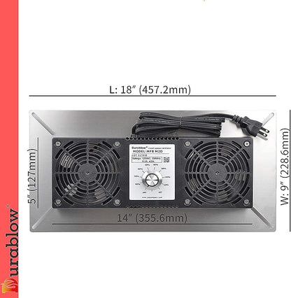 Durablow 220 CFM Air-Out Stainless Steel Crawl Space Vent Fan, Dual Fans - Image 2