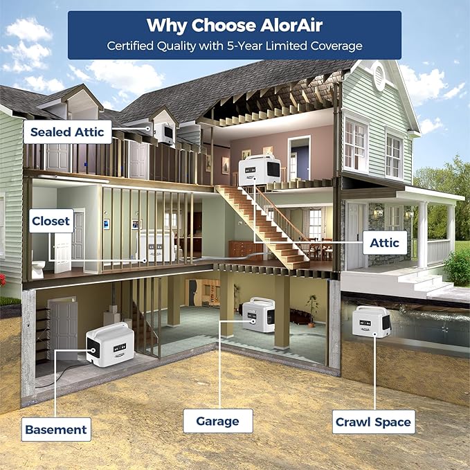 ALORAIR 70 Pints Crawlspaces Dehumidifier - Image 5