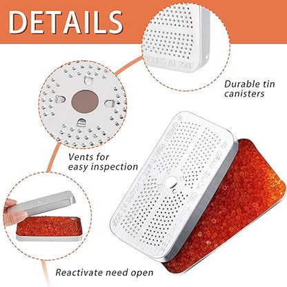 Patelai 3 Pieces 40 Gram Silica Gel Dehumidifier Desiccant Silica Gel Canister - Image 3