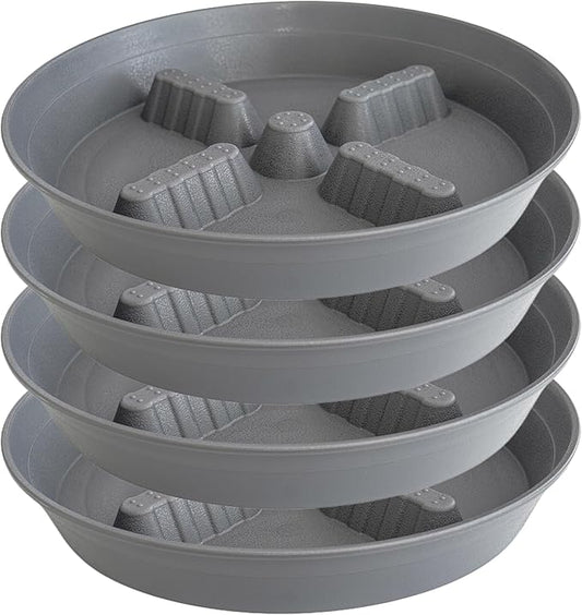 4 Pack Plant Saucer 10 inch, 8 12 14 17 inch, Plant Stand Plastic Plant Saucers by Unknown