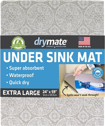 Drymate Premium XL Under Sink Mat, Waterproof Cabinet Protection Mats by Drymate