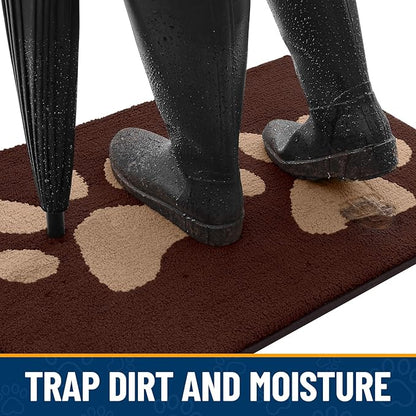 Smiry Dog Door Mat for Muddy Paws, Absorbs Moisture and Dirt, Low-Profile - Image 2