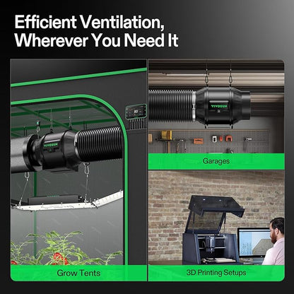 VIVOSUN Smart Air Filtration PRO T6 Kit 6", AeroZesh T6 Inline Duct Fan - Image 2
