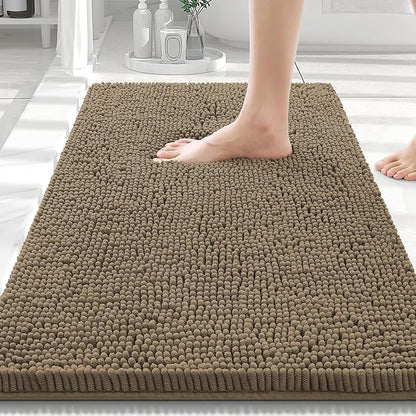 Smiry Luxury Chenille Bathroom Rugs 30x20, Extra Soft and Absorbent Shaggy Bath by Smiry