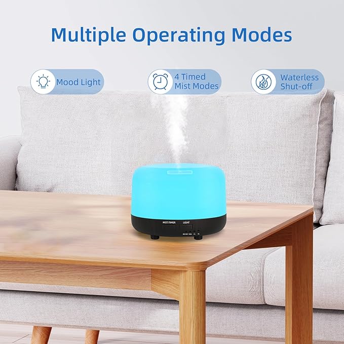 300ML Essential Oil Diffuser, Electric Ultrasonic Aromatherapy Air Humidifier - Image 4
