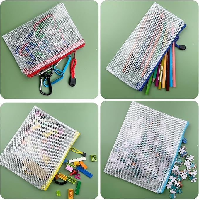 Oaimyy-B4, Mesh Zipper Pouch Document Folders Bag Plastic Zip File Folders - Image 4