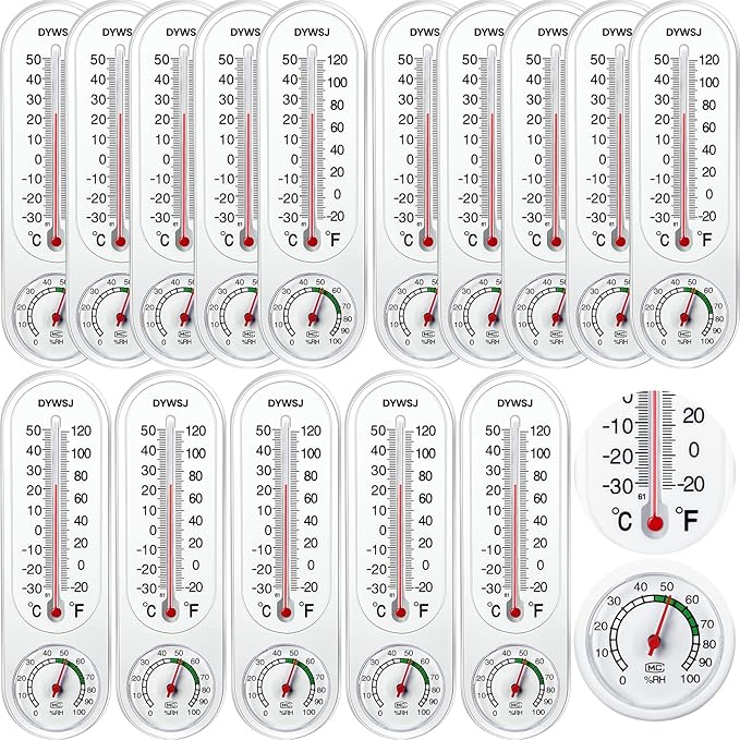 15 Pcs Indoor Outdoor Thermometer Hygrometer by Saysurey