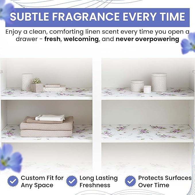 8X Linen Scented Drawer Liners for Dresser - Image 4