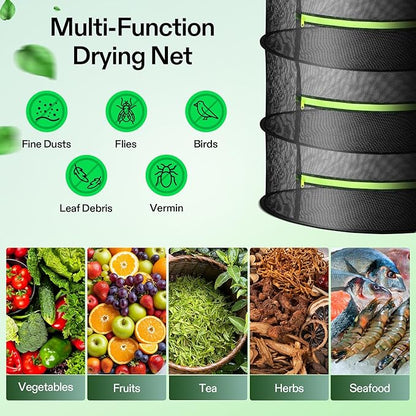 VIVOSUN 4-Pack 6-Layer Mesh Drying Rack Hanging Design - Image 7
