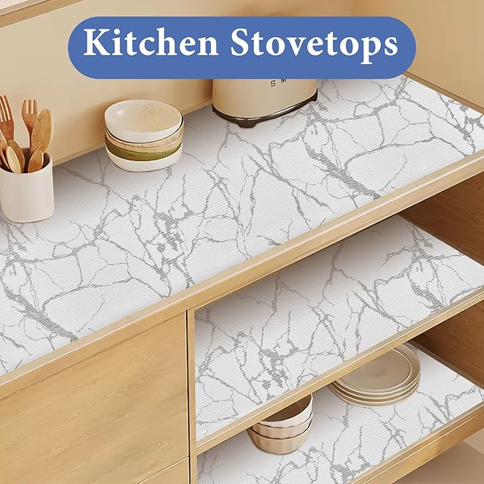 Drawer and Shelf Liner for Kitchen Cabinet: 23.6 in X 20 Ft Non Slip Waterproof - Image 3