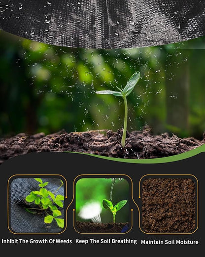 6ftx300ft Weed Barrier Landscape Fabric Heavy Duty, Premium 2.4oz Garden - Image 5