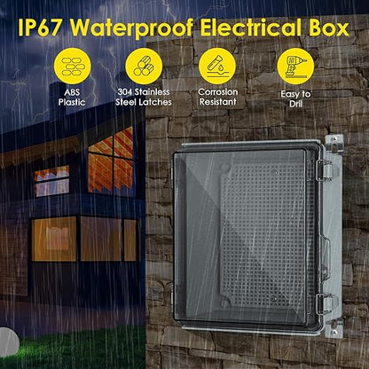 Waterproof Electrical Junction Box, IP67 Plastic Weatherproof Outdoor WiFi - Image 2