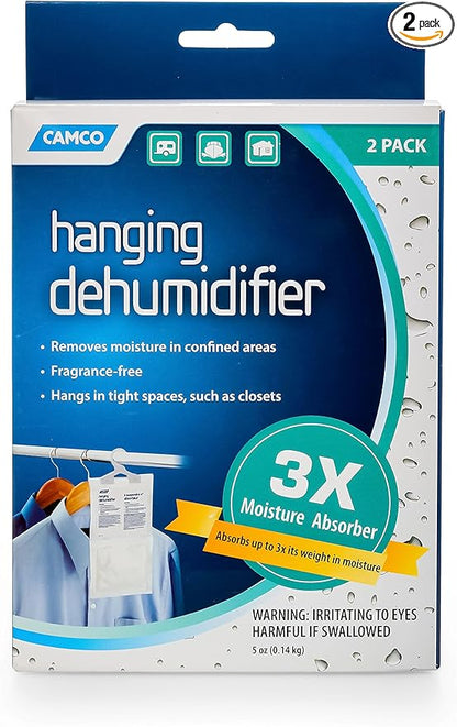 Camco 44286 Fragrance Free Hanging Dehumidifier-Convenient Hook Absorbs up to by Camco